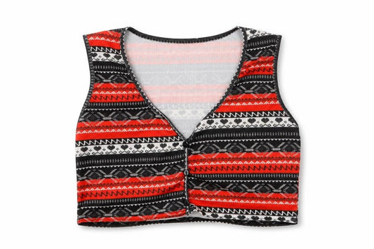 PRETTYLITTLETHING Womens Multicoloured Geometric Polyester Cropped T-Shirt Size 14 V-Neck