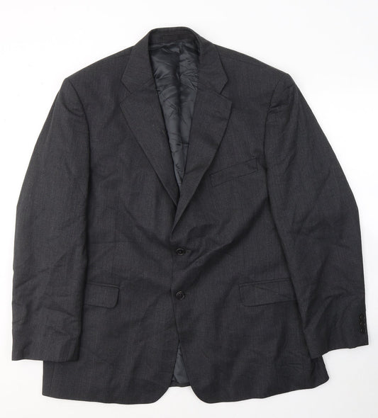 Marks and Spencer Mens Grey  Wool Jacket Suit Jacket Size 46