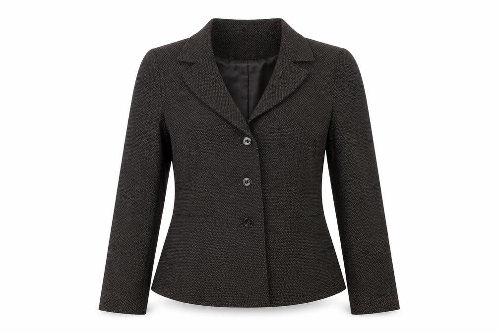 MINUET Womens Brown Polka Dot Wool Jacket Suit Jacket Size 10