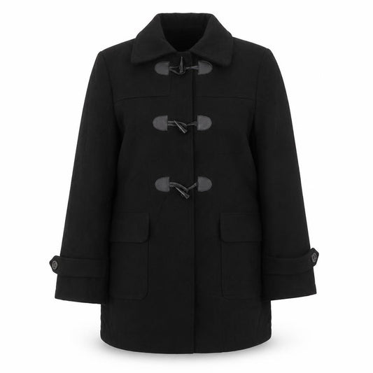 Almond Bay Womens Black   Trench Coat Coat Size 14  Button