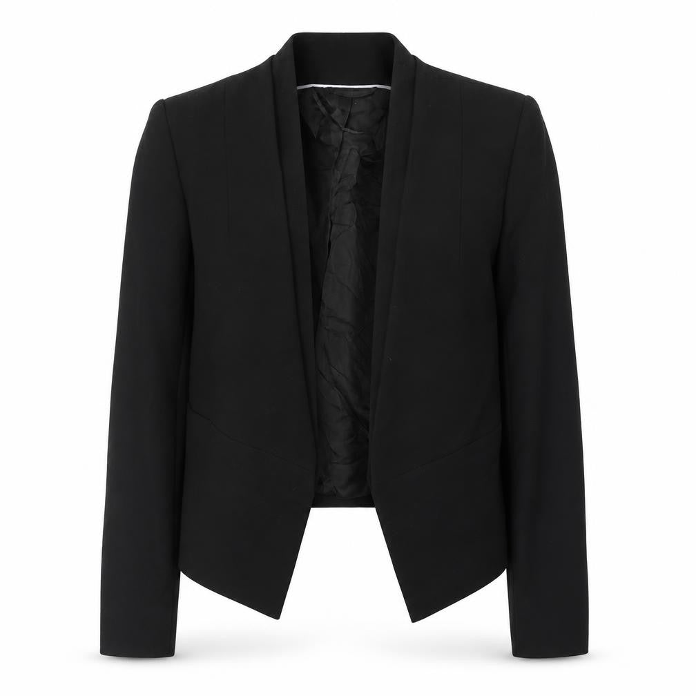Topshop Womens Black  Polyester Jacket Blazer Size 6   - Open