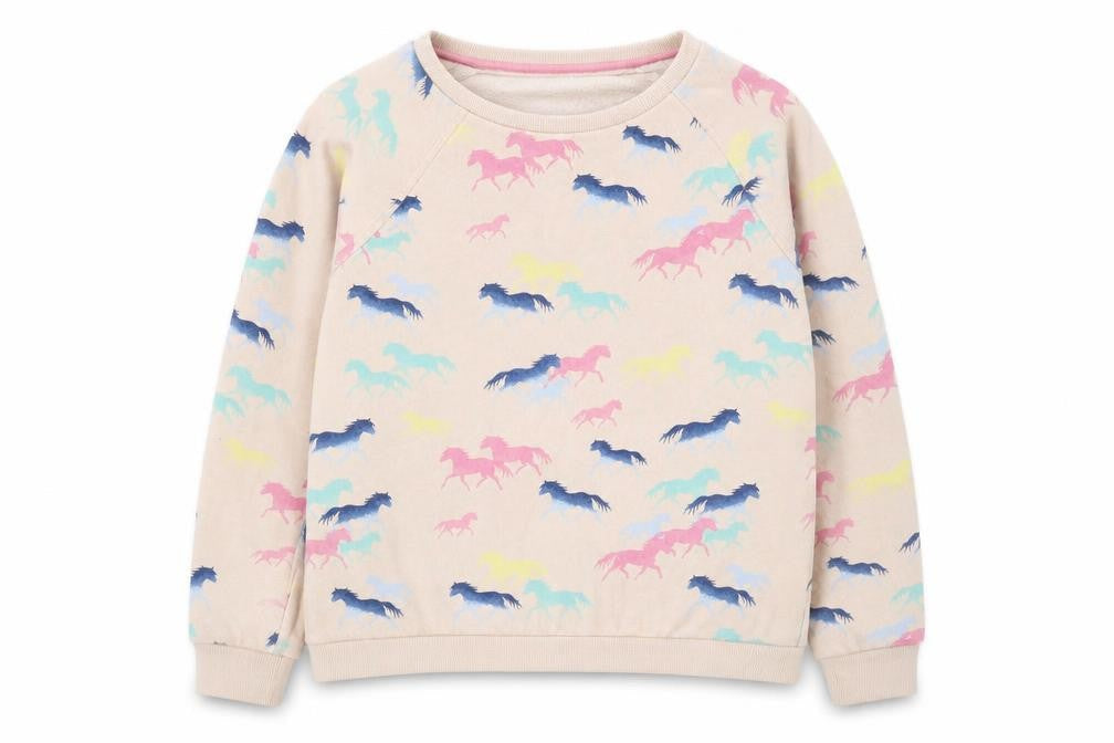 H&M Girls Multicoloured Geometric 100% Cotton Pullover Sweatshirt Size 15 Years  Pullover - Unicorn