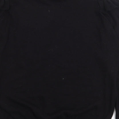 C&A Womens Black Round Neck  Polyester Pullover Jumper Size S