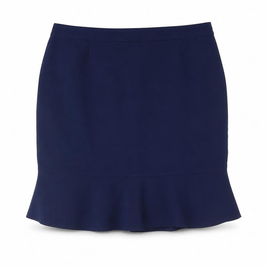 Crealine Womens Blue  Polyester Flare Skirt Size 24   Zip