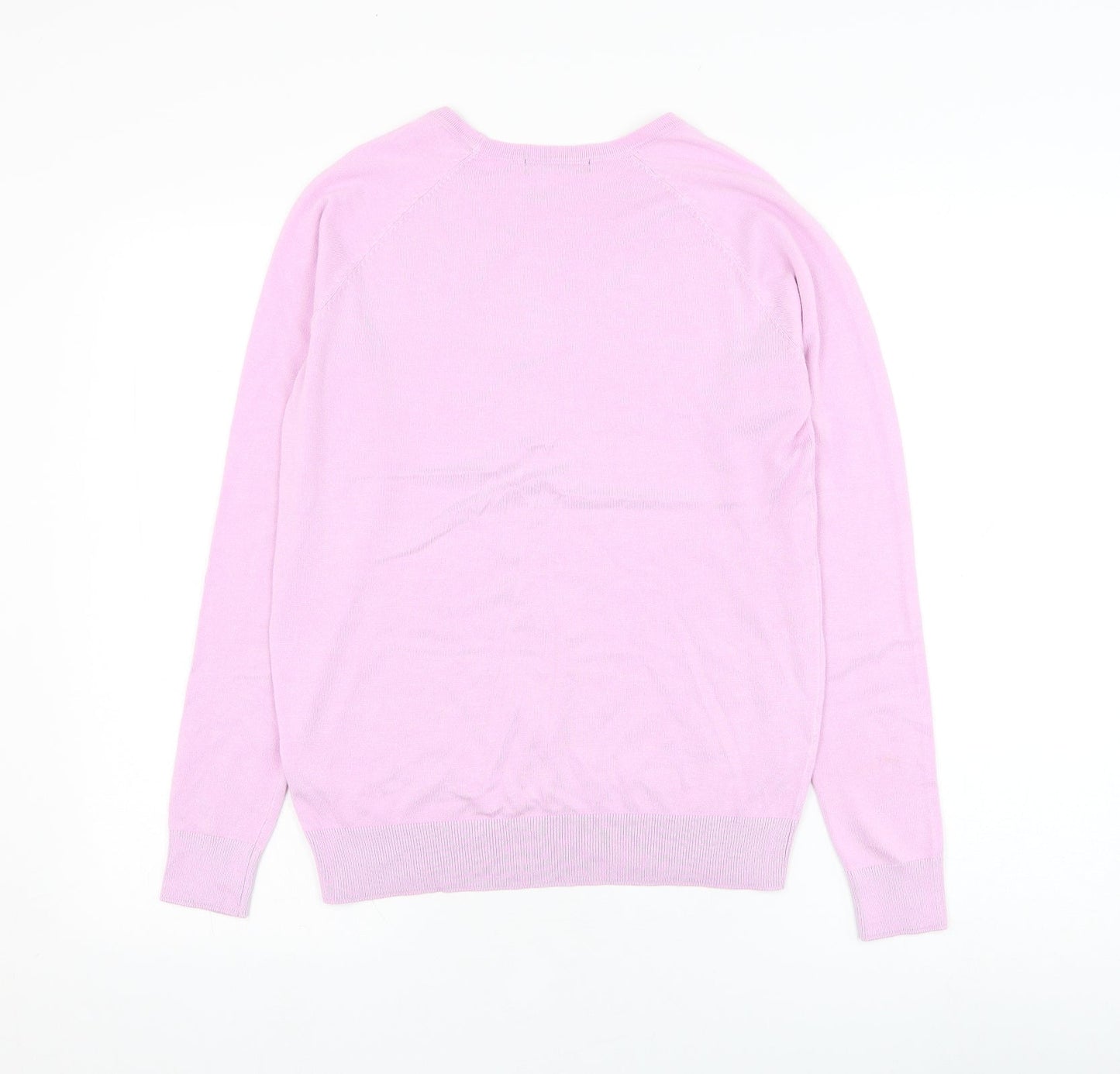 Dunnes Stores Womens Pink Round Neck  Viscose Pullover Jumper Size M