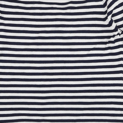 Principles Womens Grey V-Neck Striped Viscose Pullover Jumper Size 12
