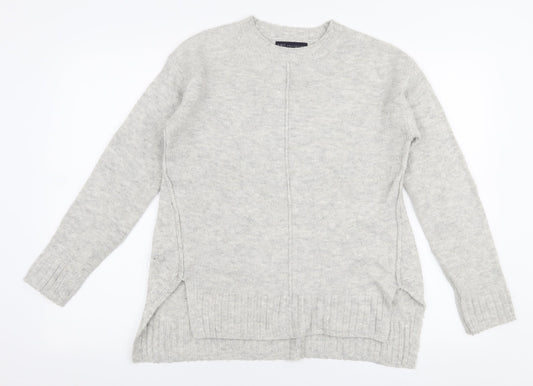 Marks and Spencer Womens Grey High Neck  Acrylic Pullover Jumper Size S