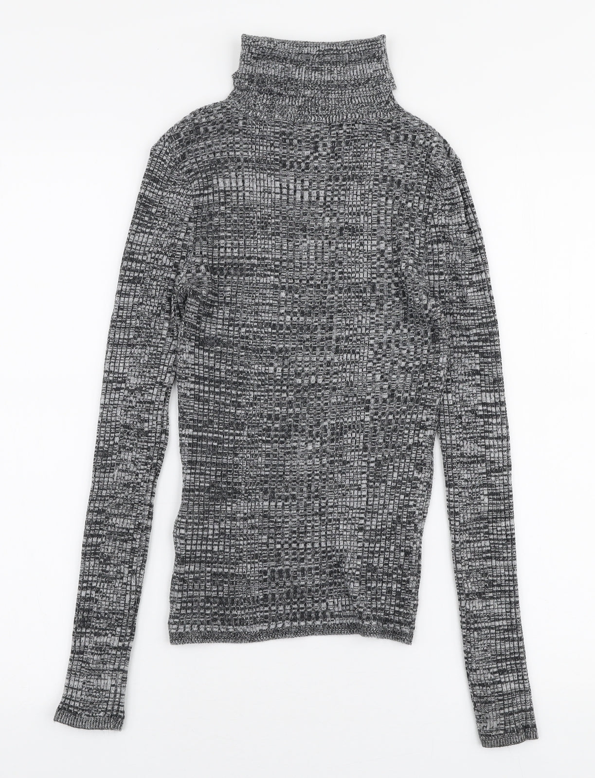 Topshop Womens Grey Roll Neck  Acrylic Pullover Jumper Size 8