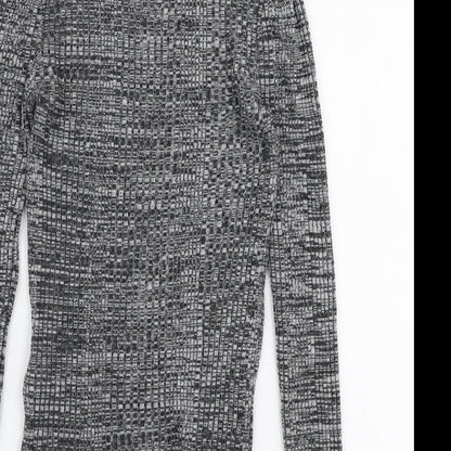 Topshop Womens Grey Roll Neck  Acrylic Pullover Jumper Size 8