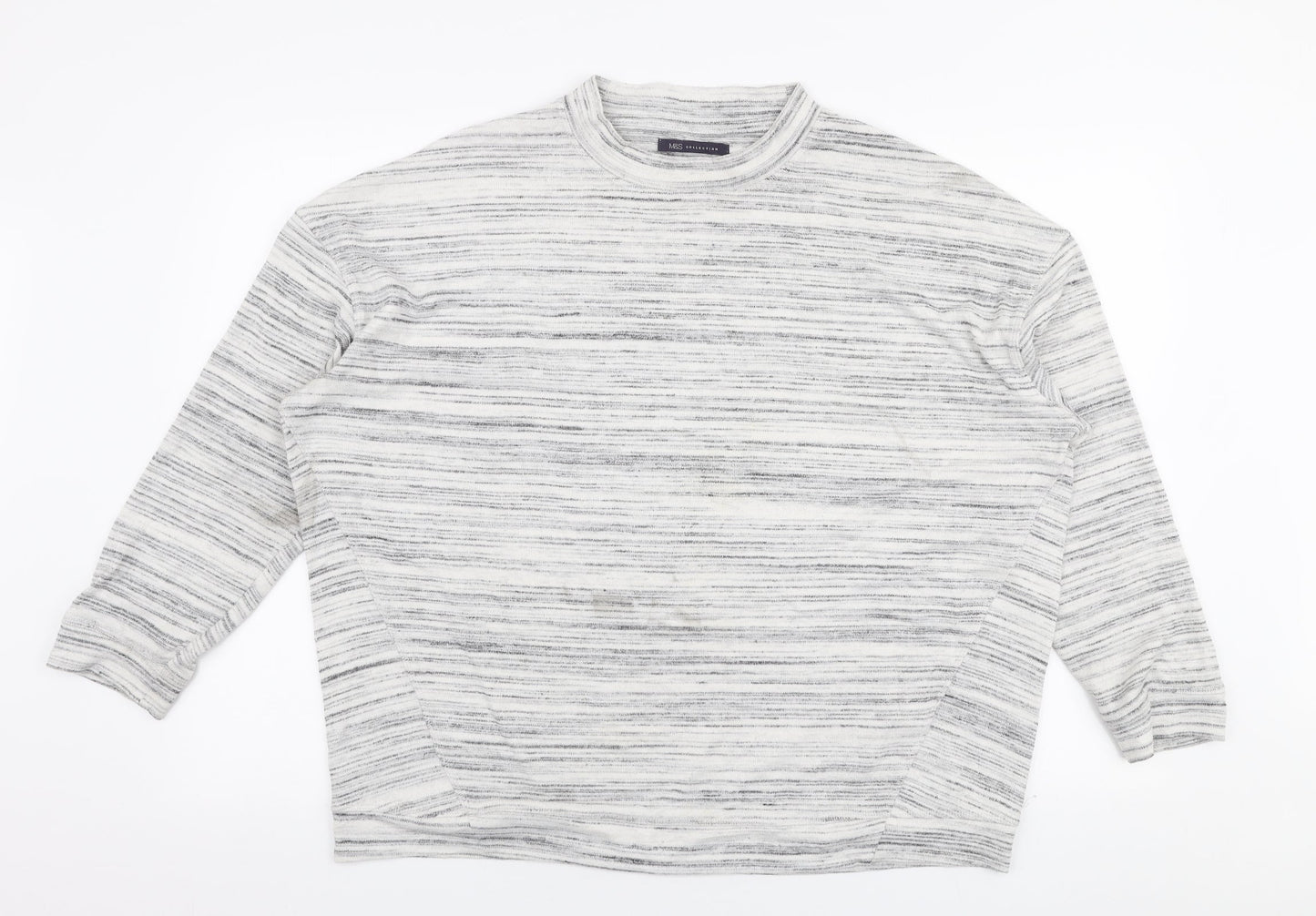 Marks and Spencer Womens Grey High Neck  Polyester Pullover Jumper Size 18