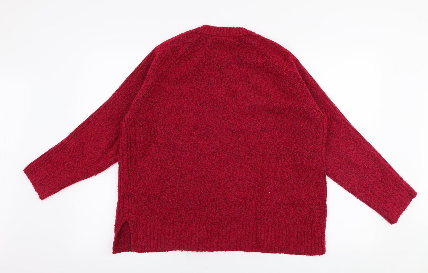 Marks and Spencer Womens Pink Round Neck  Acrylic Pullover Jumper Size L