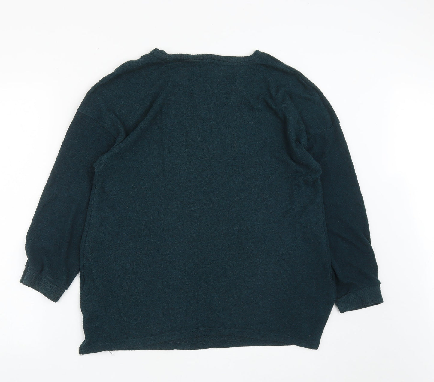 Primark Womens Green  Polyester Pullover Sweatshirt Size L