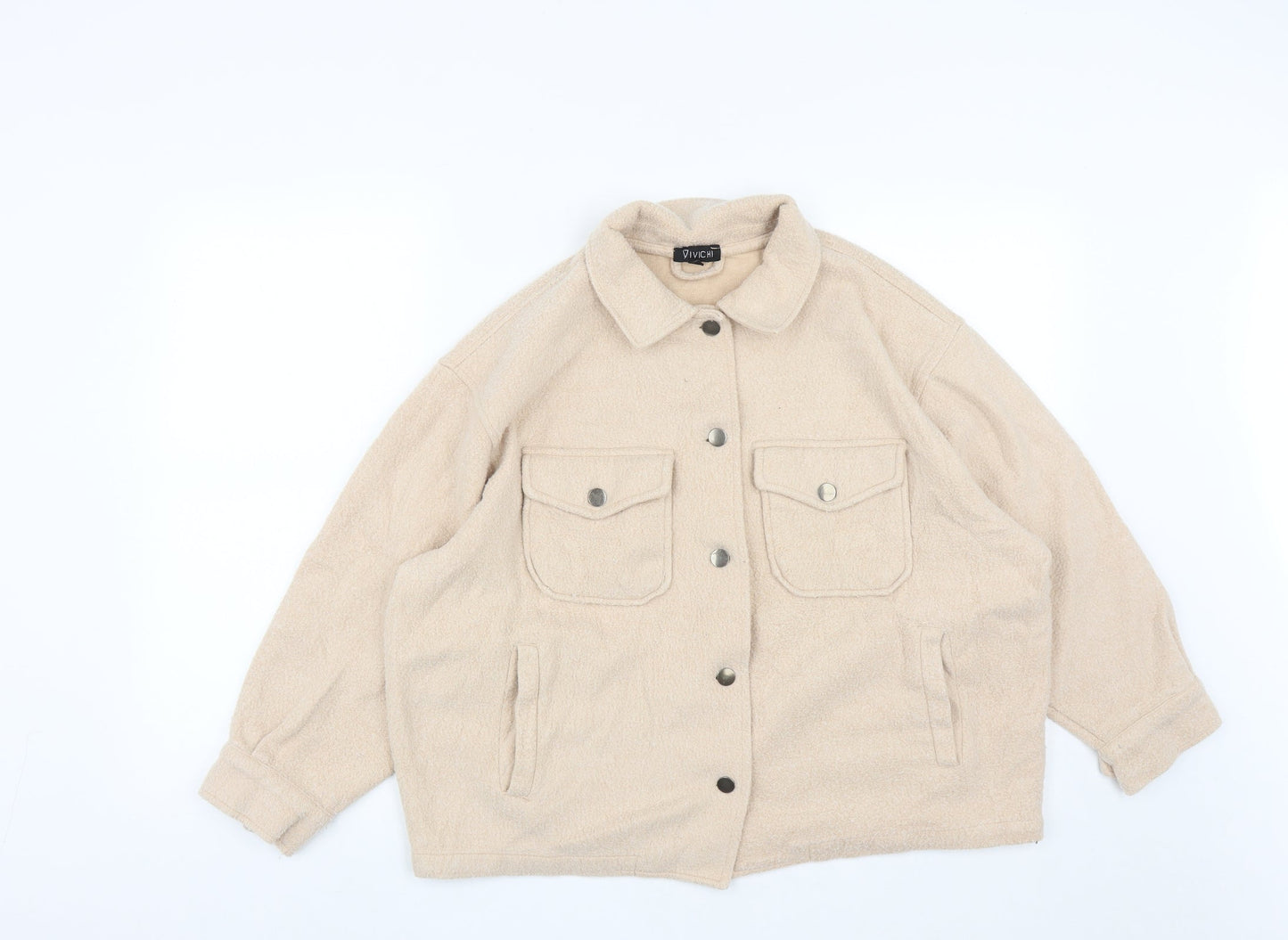 vivchi Womens Beige   Jacket  Size S  Button