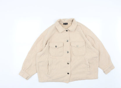 vivchi Womens Beige   Jacket  Size S  Button