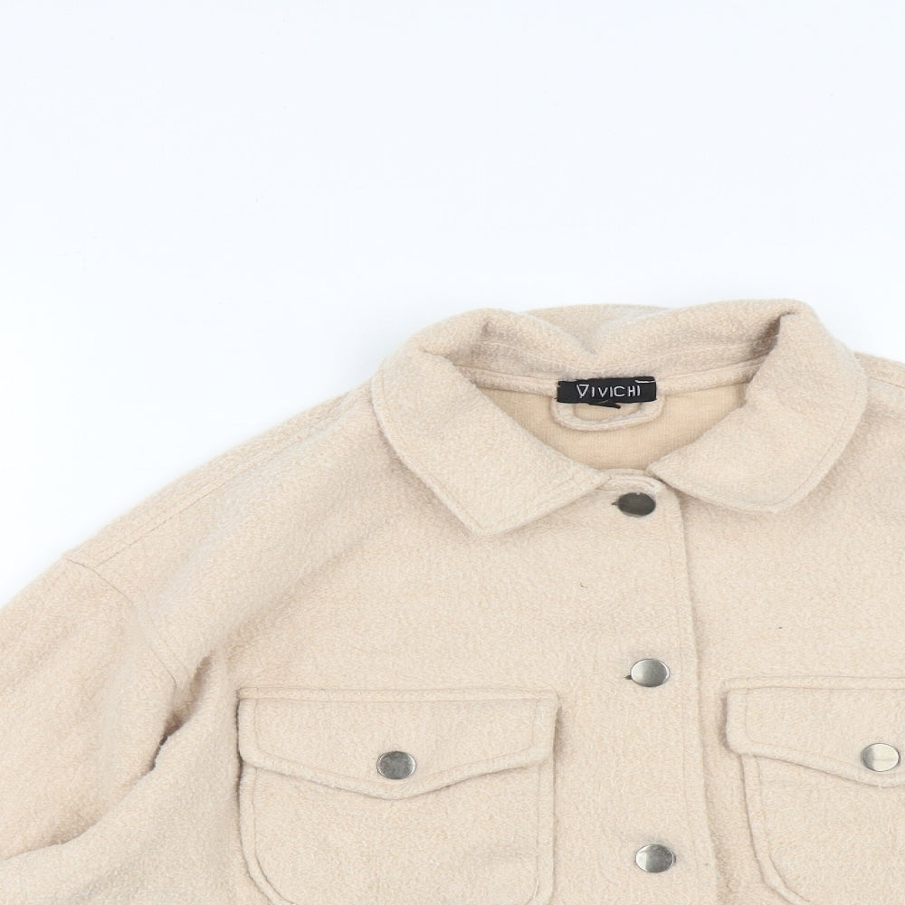 vivchi Womens Beige   Jacket  Size S  Button