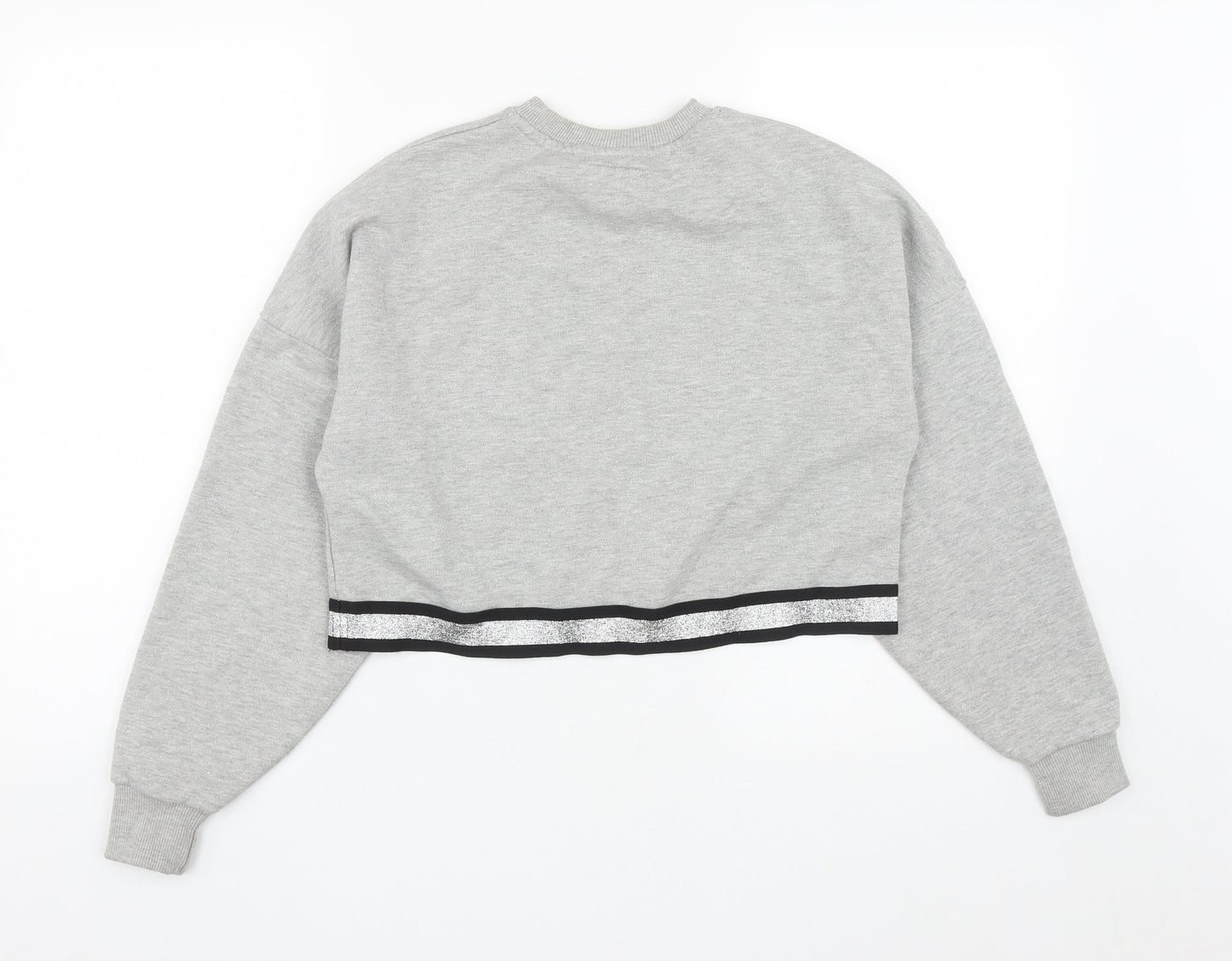 Pink Soda Womens Grey  Polyester Pullover Sweatshirt Size 6