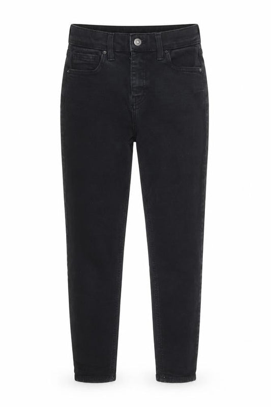 Topshop Womens Black  Cotton Cropped Jeans Size 26 in L24 in Regular Zip