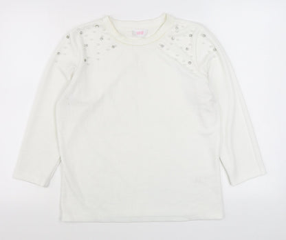 Savida Womens White Roll Neck  Polyester Pullover Jumper Size XL
