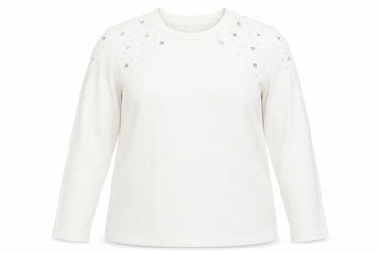 Savida Womens White Roll Neck  Polyester Pullover Jumper Size XL