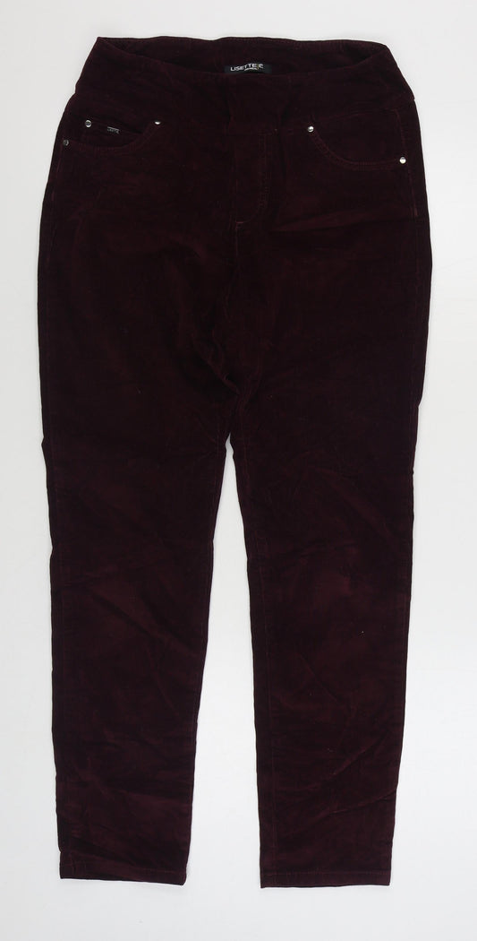 Lisette Womens Purple  Cotton Jegging Trousers Size 30 in L30 in Regular