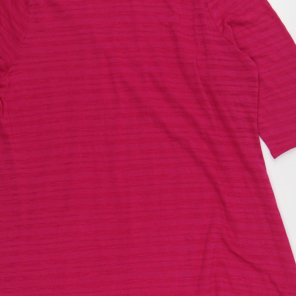 Evans Womens Pink  Polyester Jumper Dress  Size 16  Scoop Neck Pullover