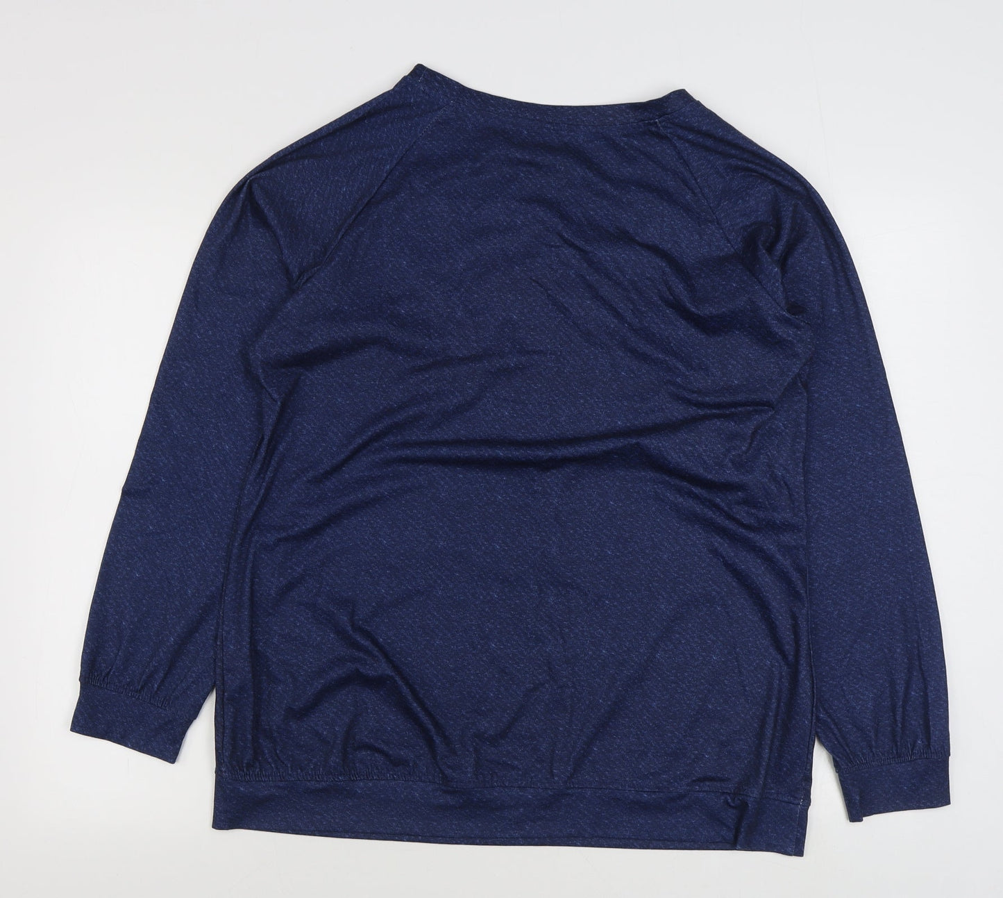 Preworn Womens Blue  Polyester Pullover Sweatshirt Size L  Pullover