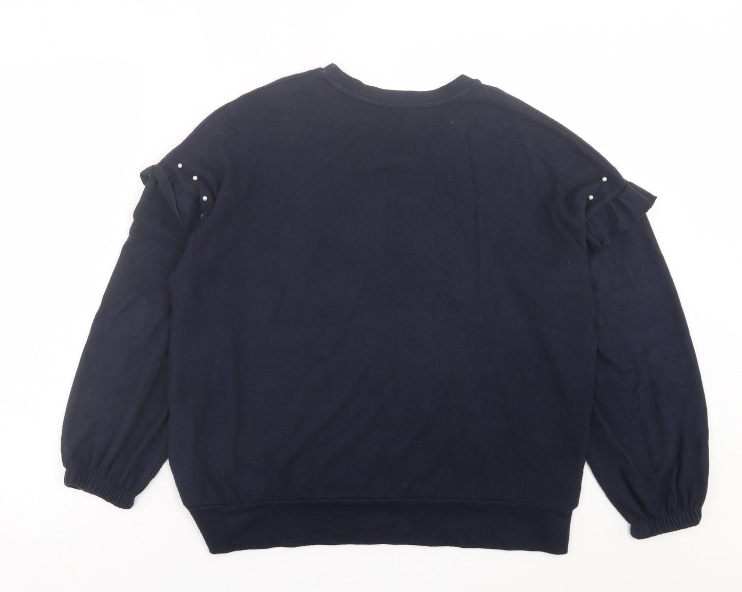 Wallis Womens Blue Crew Neck  Polyester Pullover Jumper Size S