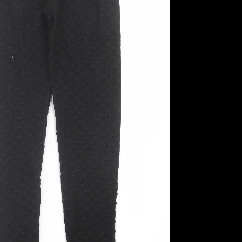 SheIn Womens Black  Polyester Capri Leggings Size S L28 in