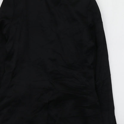 H&M Womens Black  Viscose Jacket Suit Jacket Size 36