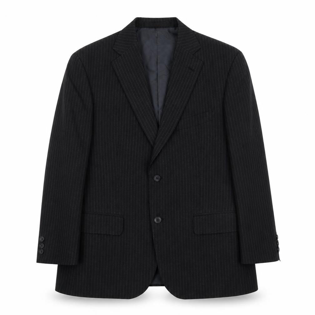 Marks & Spencer Mens Grey Striped Polyester Jacket Suit Jacket Size M