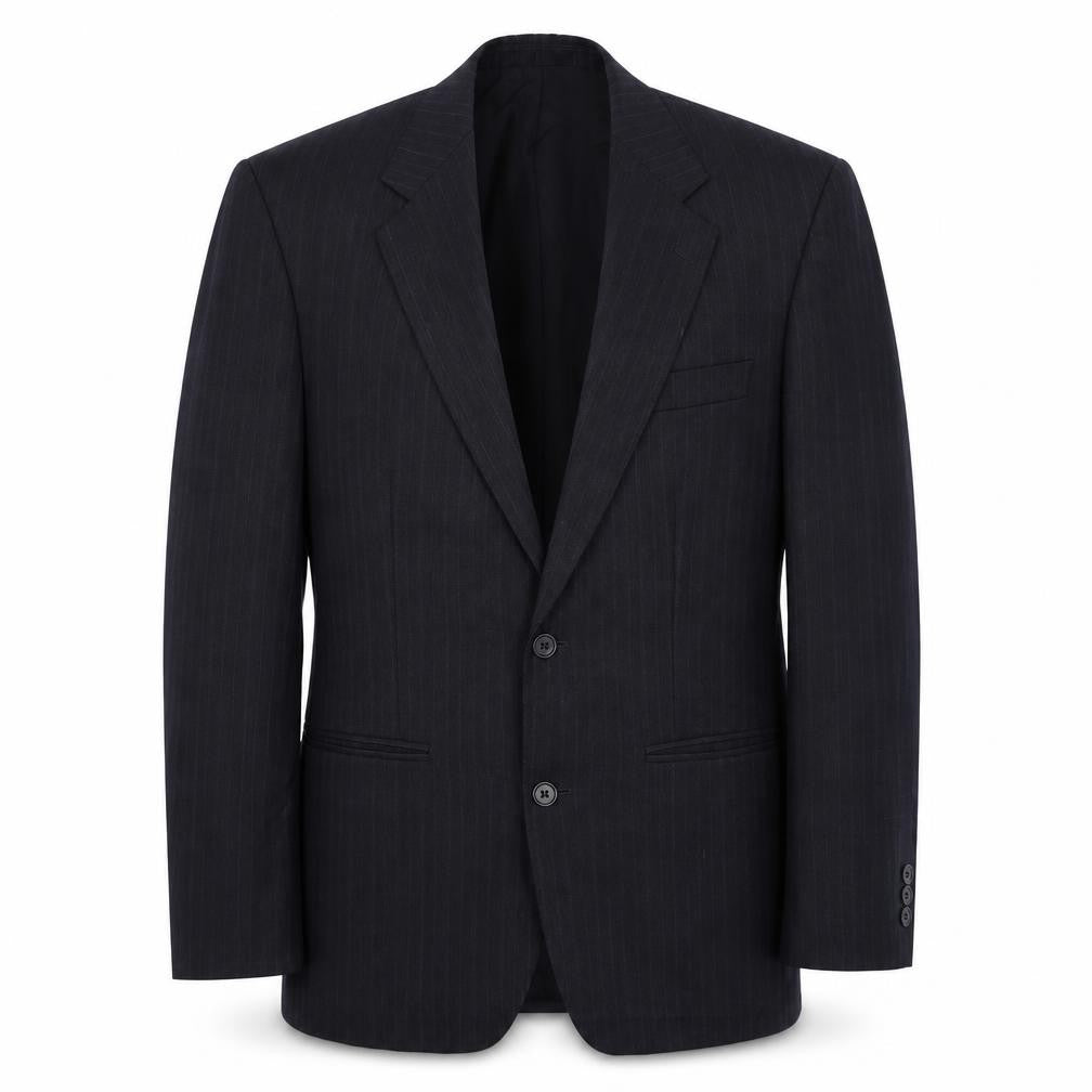Marks & Spencer Mens Grey Striped Polyester Jacket Suit Jacket Size S