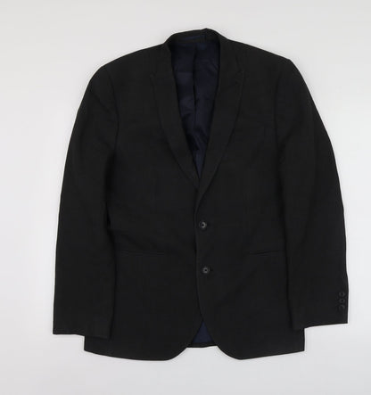 Next Mens Grey  Polyester Jacket Suit Jacket Size M