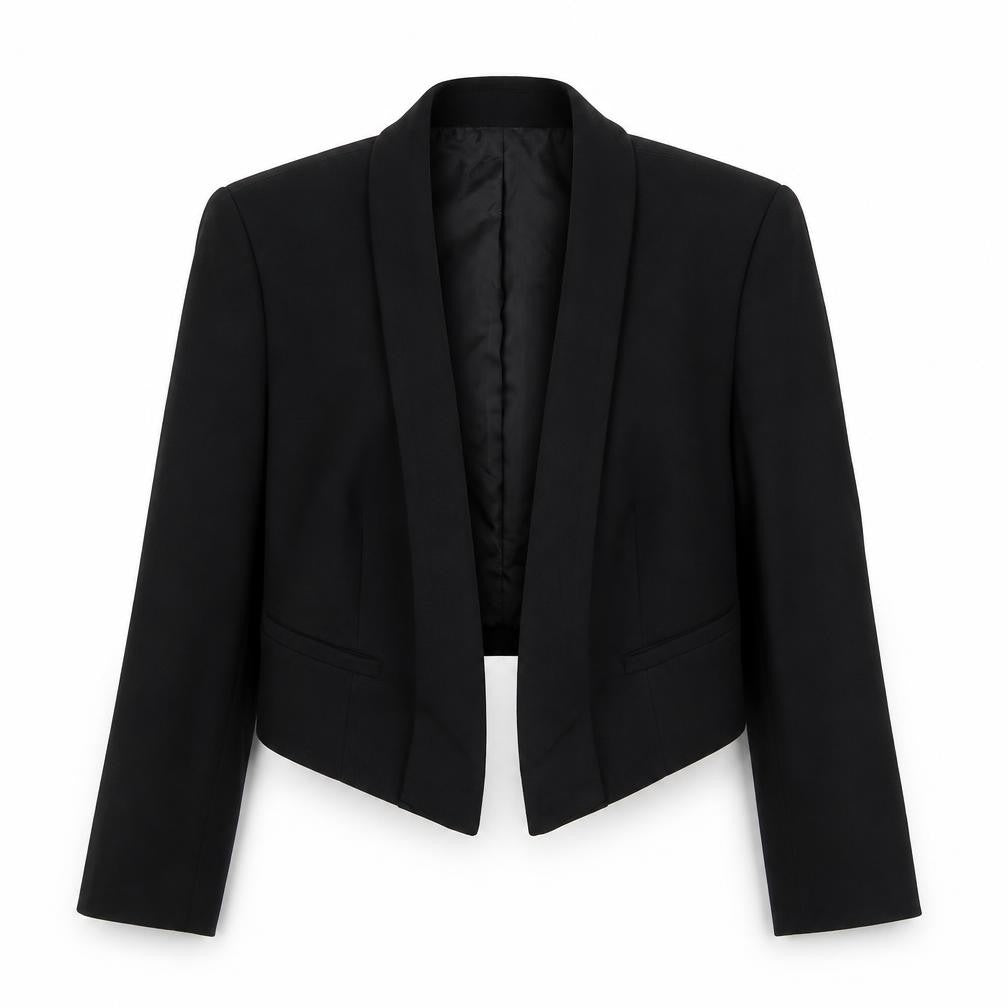 Try Womens Black  Polyester Jacket Blazer Size S