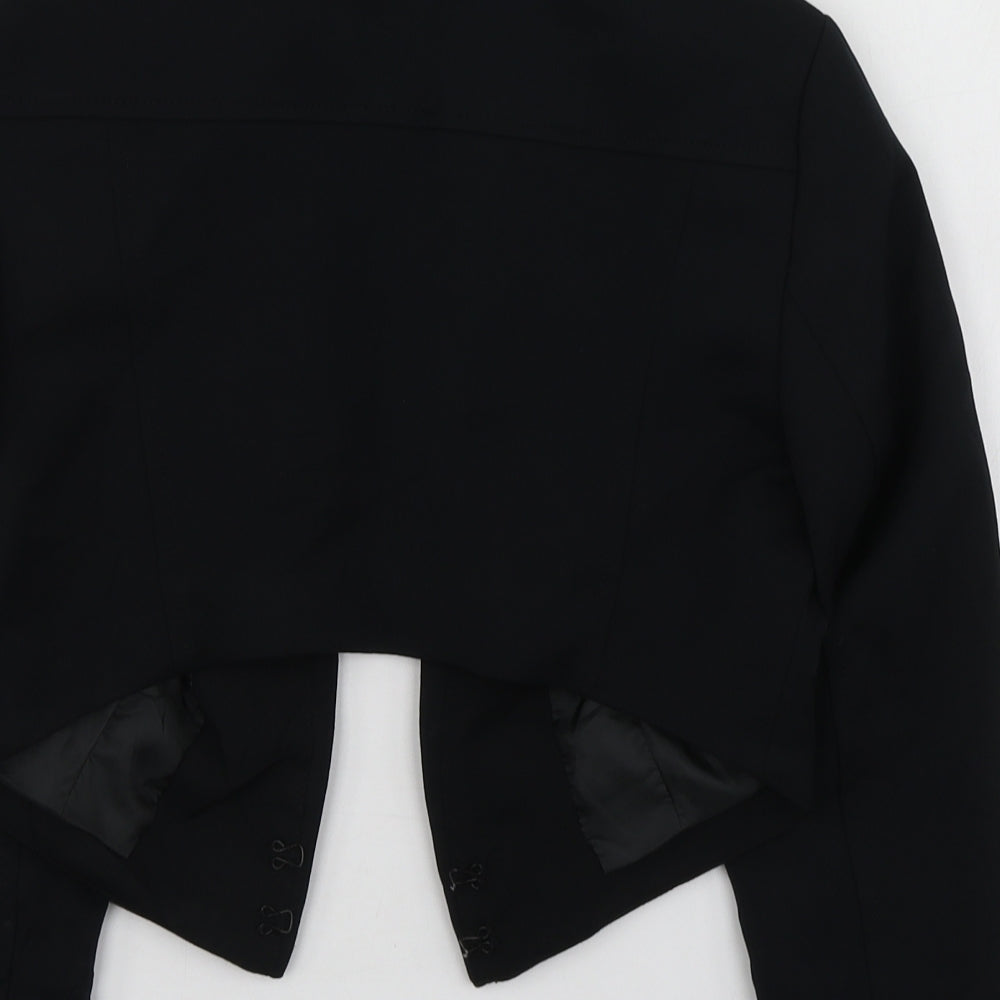 Try Womens Black  Polyester Jacket Blazer Size S
