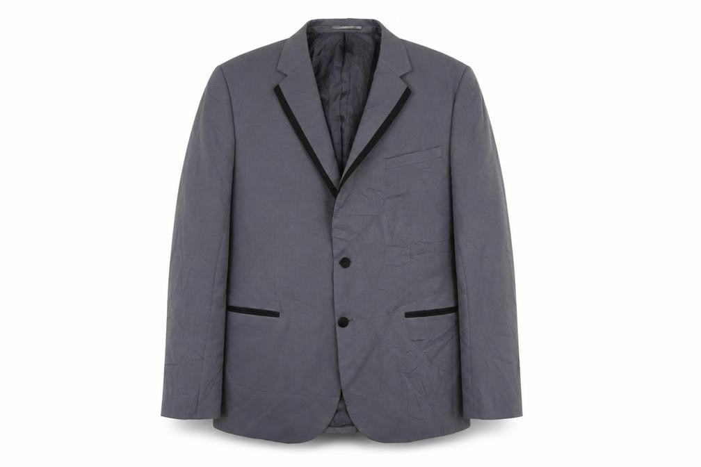 boohooMAN Mens Grey Polyester Jacket Suit Jacket Size L