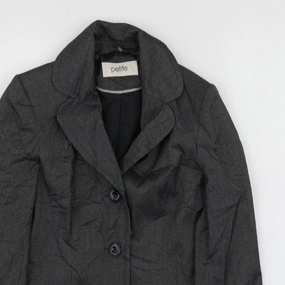 Preloved BHS Womens Grey  Polyester  Suit Jacket Size 8 - Detail