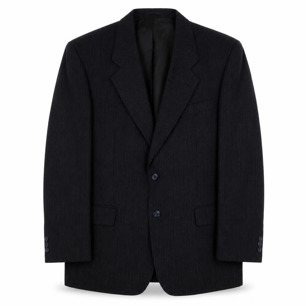 Skopes Mens Blue Striped Polyester Jacket Suit Jacket Size L