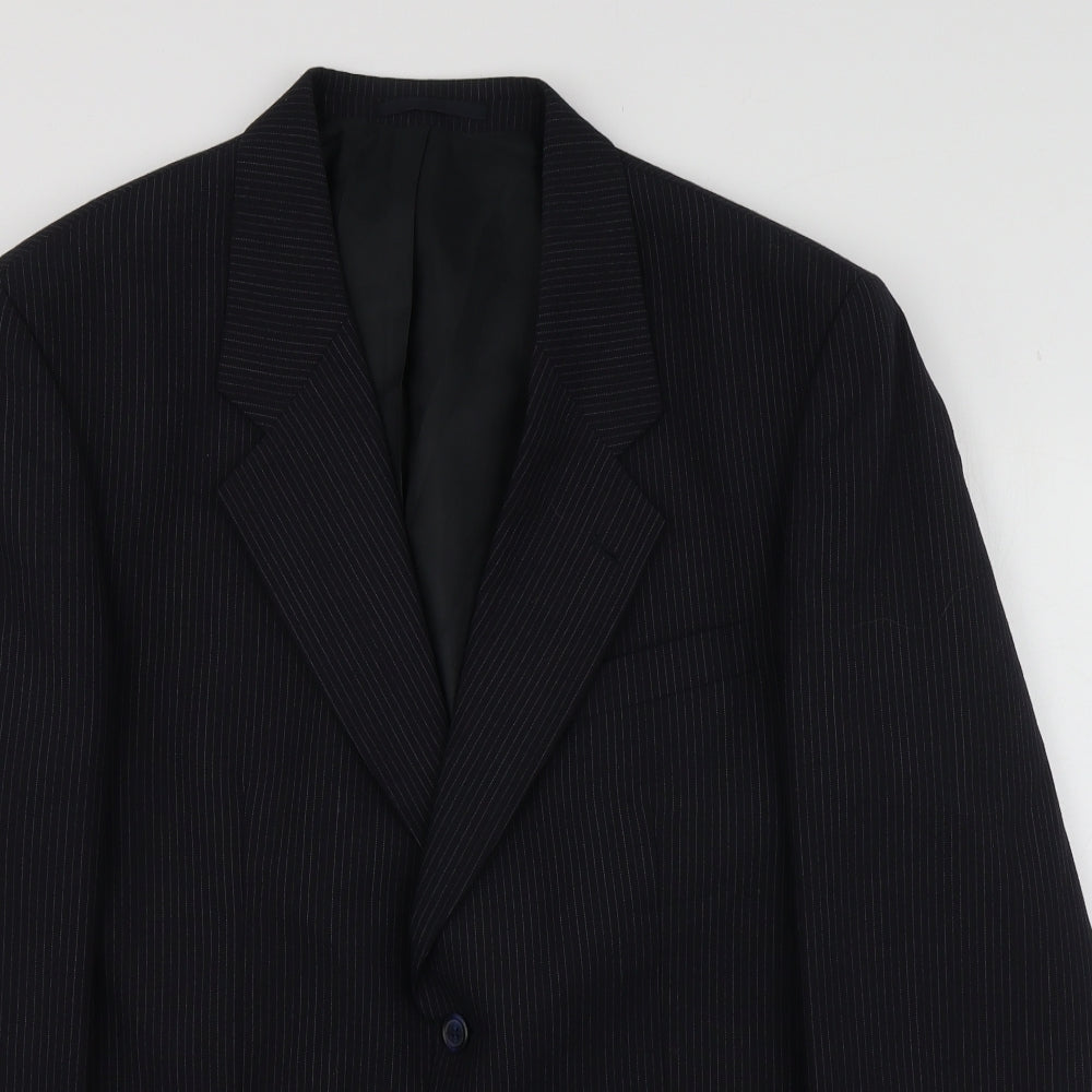 Skopes Mens Blue Striped Polyester Jacket Suit Jacket Size L