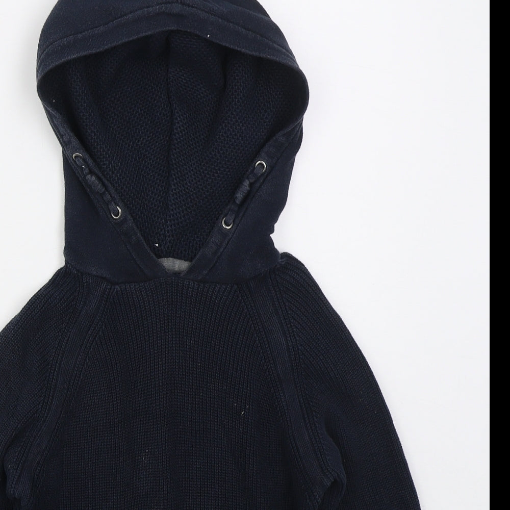 NEXT Boys Blue  Cotton Pullover Hoodie Size 6 Years  Pullover