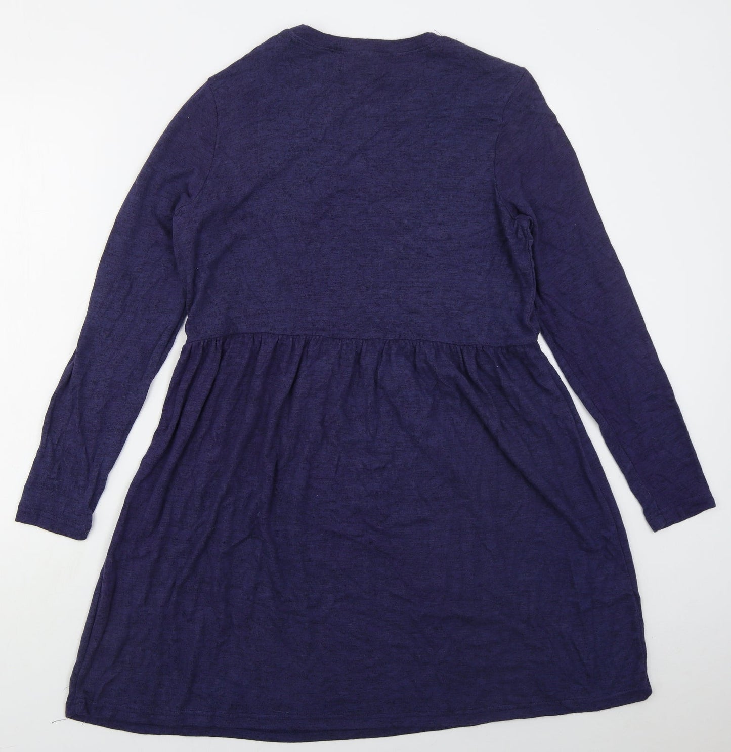 Studio Womens Blue  Viscose A-Line  Size 12  Crew Neck Pullover
