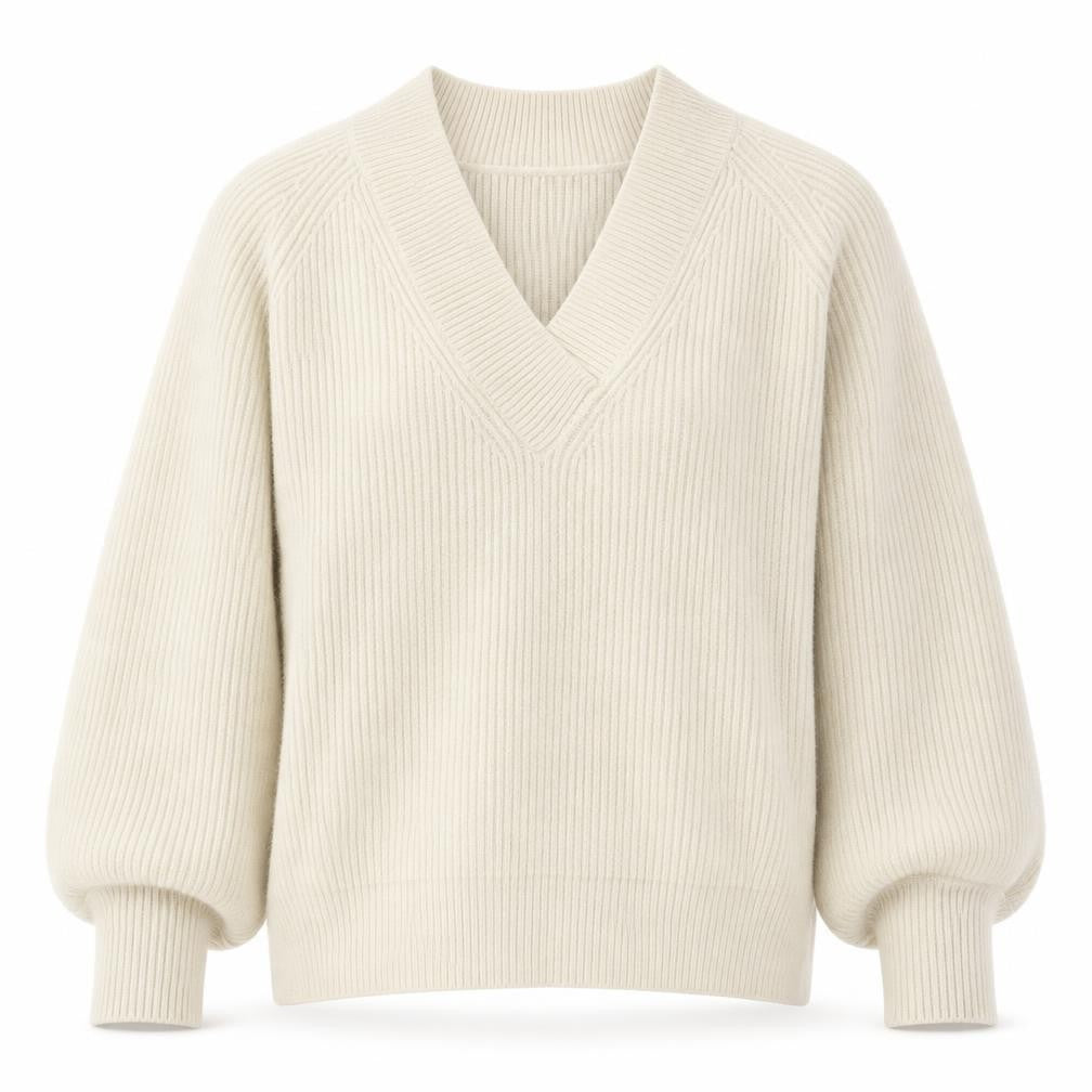 NEXT Womens Beige V-Neck  Viscose Pullover Jumper Size XS