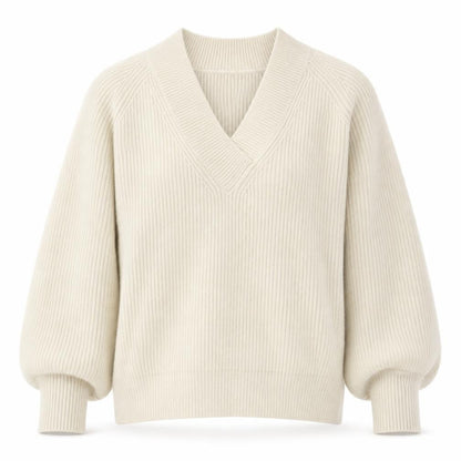 Next Womens Beige V-Neck  Viscose Pullover Jumper Size XS