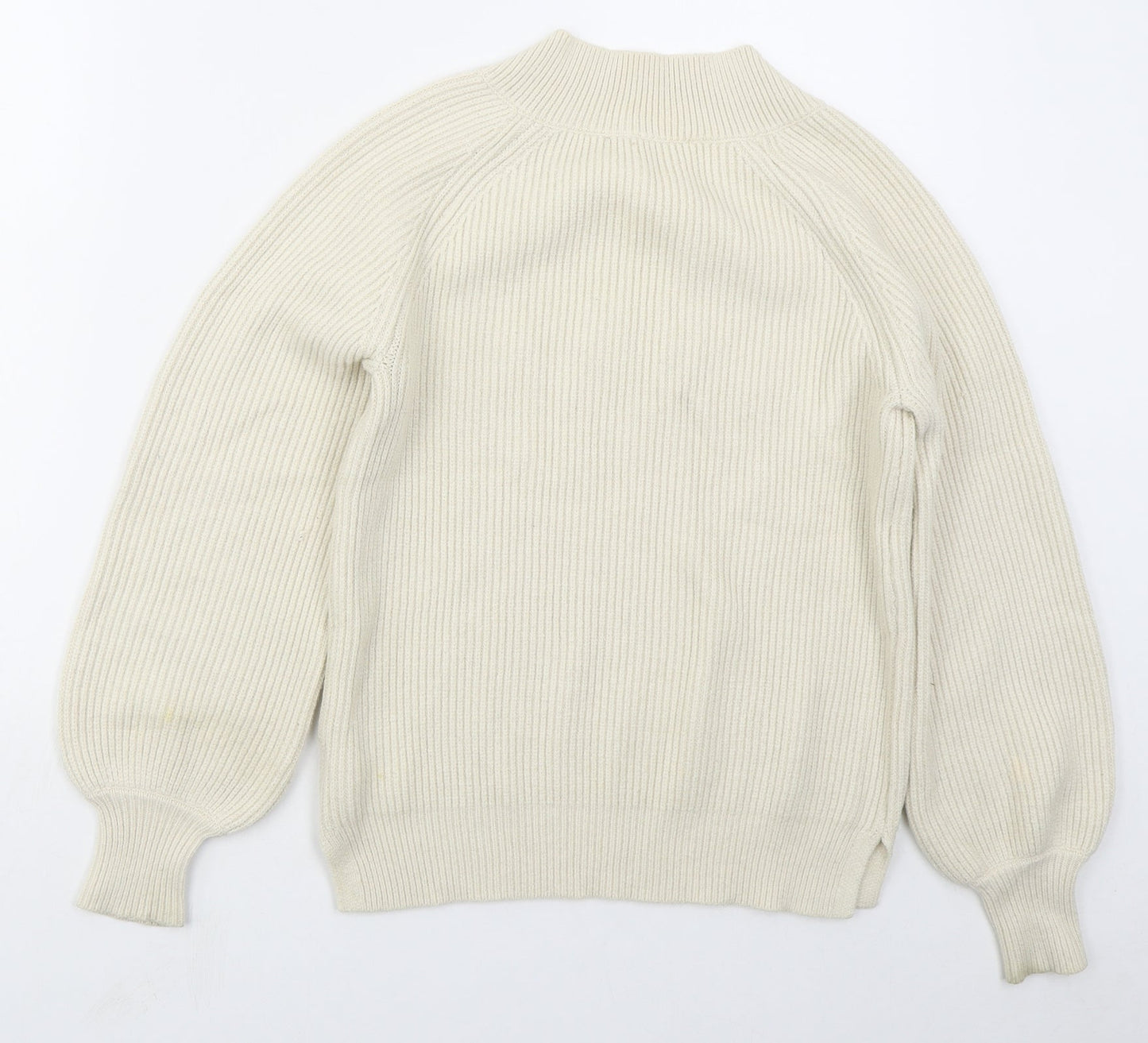 NEXT Womens Beige V-Neck  Viscose Pullover Jumper Size XS