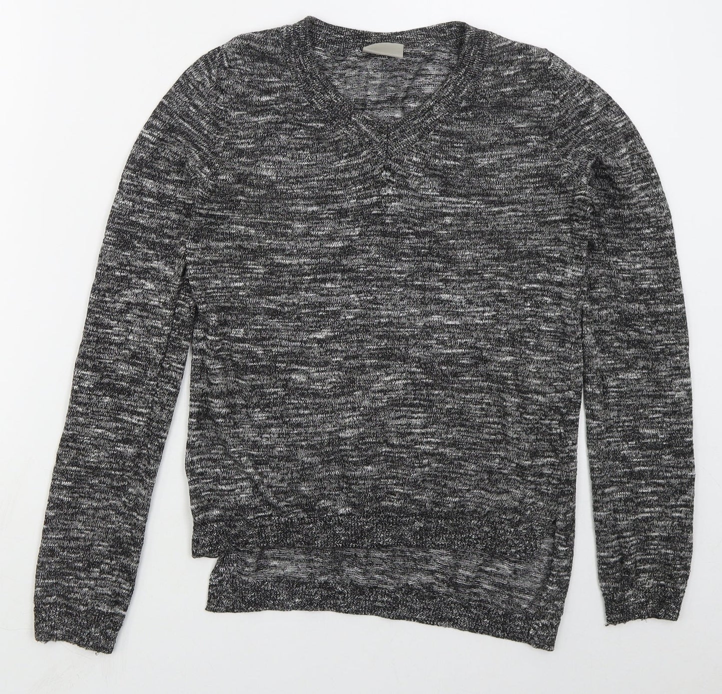 VERO MODA Womens Grey V-Neck  Acrylic Pullover Jumper Size XS