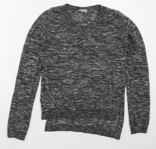 VERO MODA Womens Grey V-Neck  Acrylic Pullover Jumper Size XS
