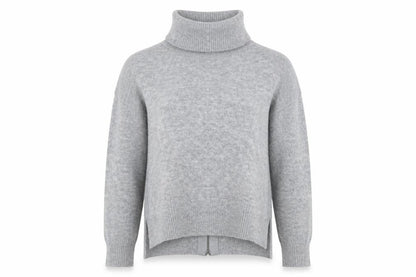 Topshop Womens Grey Roll Neck  Acrylic Pullover Jumper Size 6