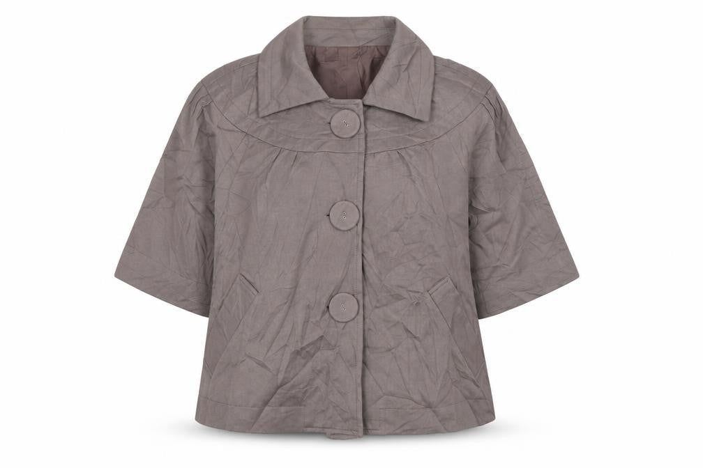 Betty Jackson Womens Grey   Jacket  Size 12  Button