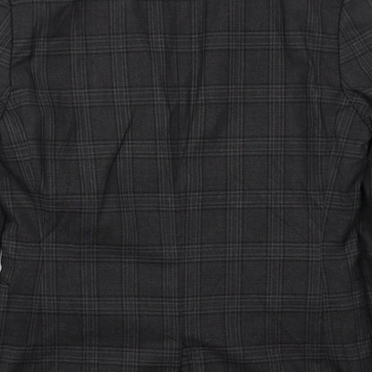 Next Mens Grey Check Polyester Jacket Suit Jacket Size 38