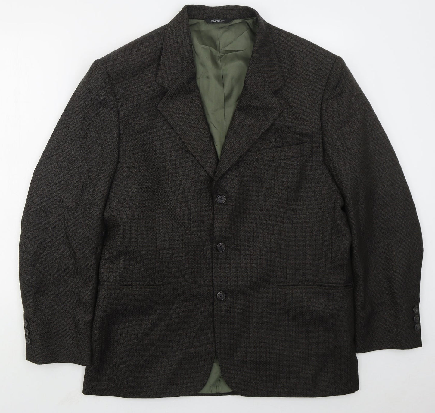 Craft & Barrow Mens Brown  Polyester Jacket Suit Jacket Size 44