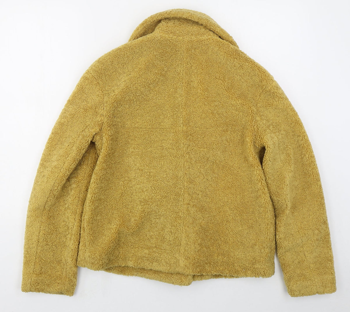 NEXT Womens Yellow   Pea Coat Coat Size S  Button